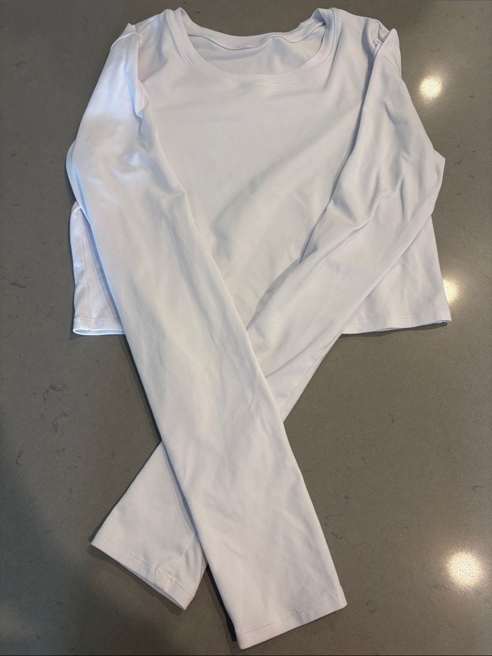 Alo White Long-Sleeve Cropped Top XS